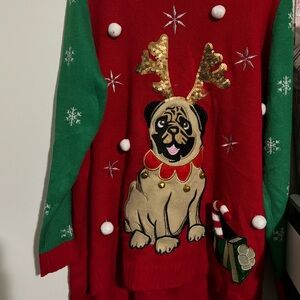 Holiday Time Red and Green Sweater